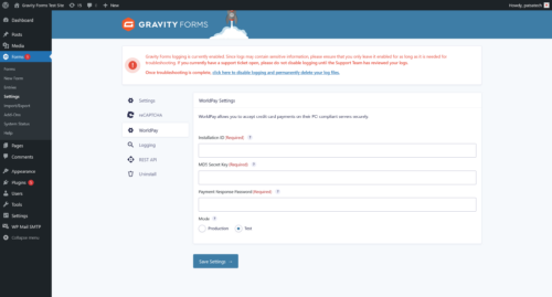 GFWorldPaySettingsPage WorldPay Business Gateway 350 Gateway for Gravity Forms