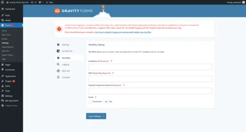 GFWorldPaySettingsPage WorldPay Business Gateway 350 Gateway for Gravity Forms
