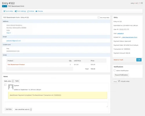 GFBeanStreamEntryDetailsPage Worldline Payment API Gateway for Gravity Forms