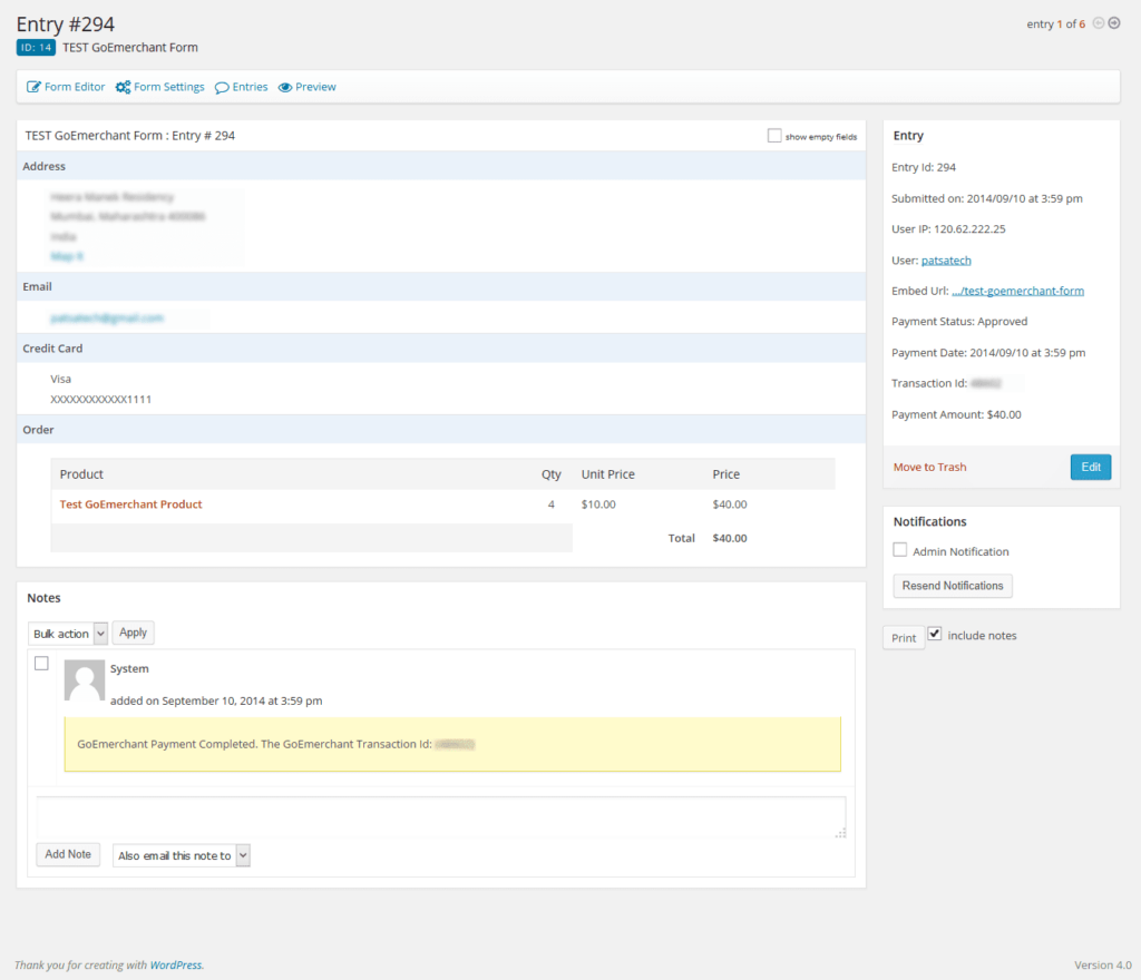 GFGoEmerchantEntryDetailsPage GoEmerchant Payment Gateway for Gravity Forms