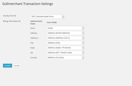 GoEmerchant Payment Gateway for Gravity Forms