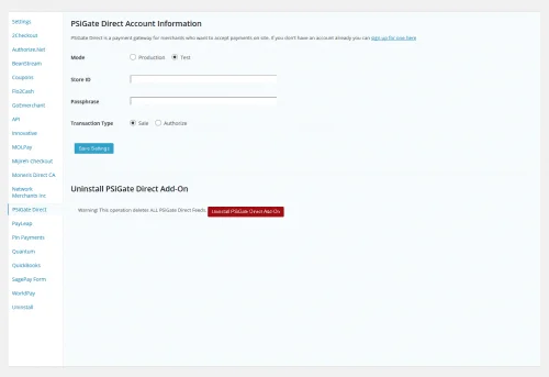 GFPSiGateDirectSettingsPage PSiGate Direct Payment Gateway for Gravity Forms