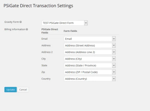 GFPSiGateDirectTransactionSettingsPage PSiGate Direct Payment Gateway for Gravity Forms
