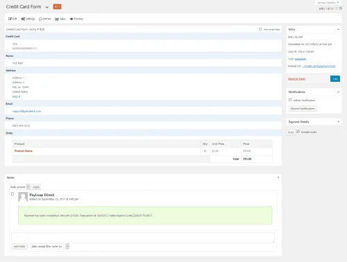 PayLeap Direct Gateway for Gravity Forms