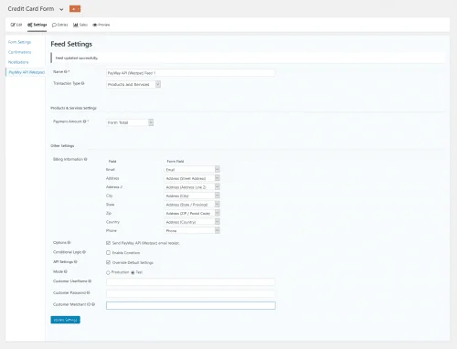 PayWay API (Westpac) Gateway for Gravity Forms