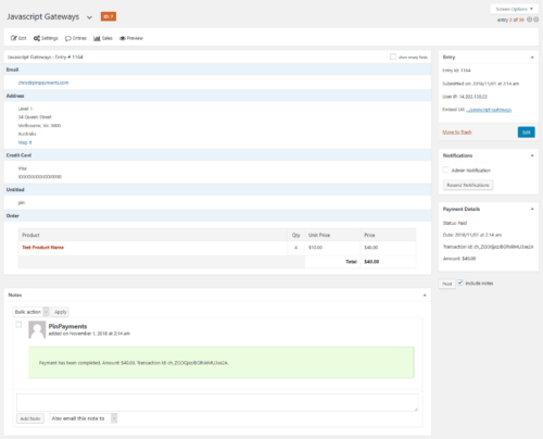 GFPinPaymentsEntryDetailsPage Pin Payments Gateway for Gravity Forms