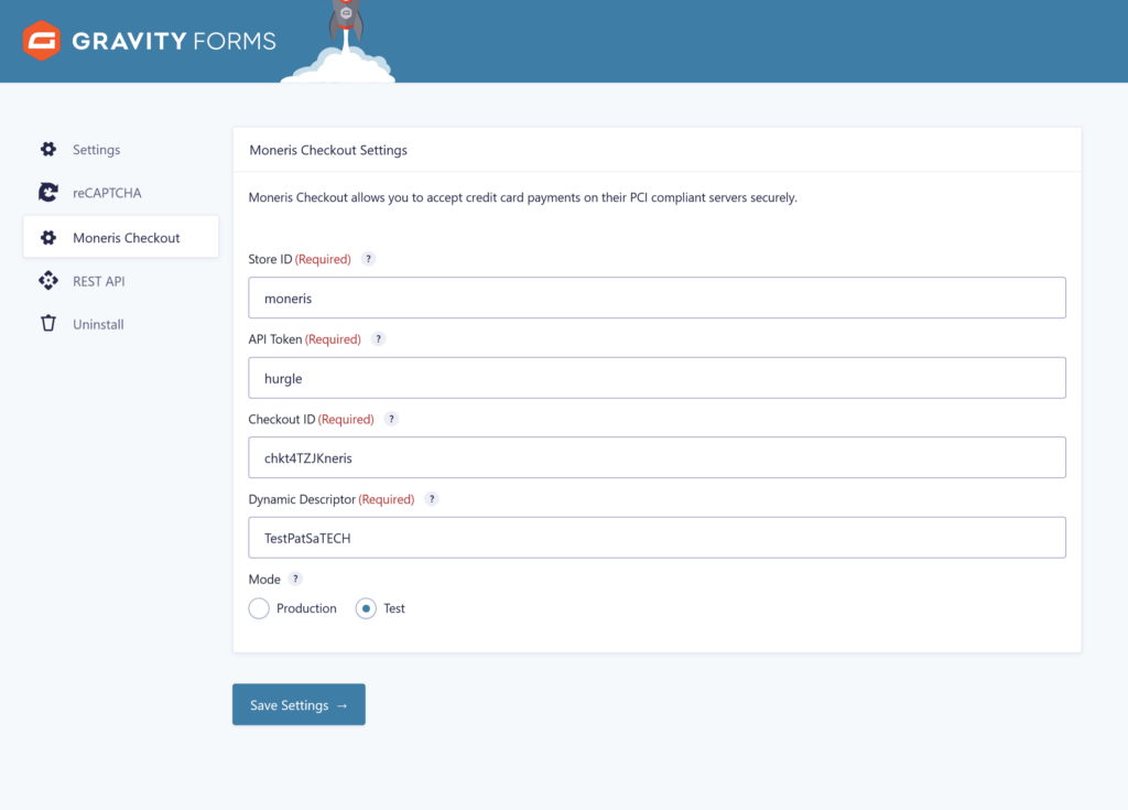 GFMonerisCheckout_Settings_Page Moneris Checkout Gateway for Gravity Forms