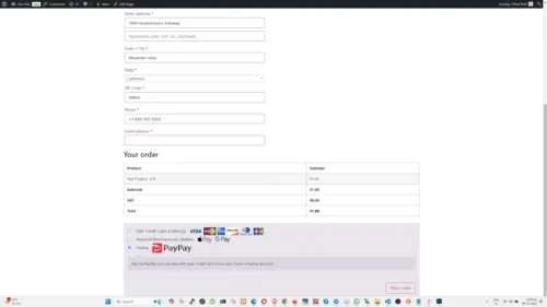 WooCommerce PayPay Checkout Page