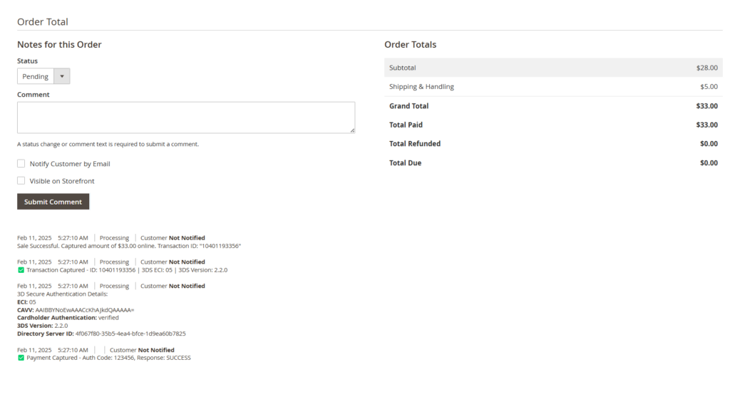 PymtPro_Order_Comment_page PymtPro Payment Gateway for Magento