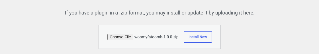 Upload Plugin screen