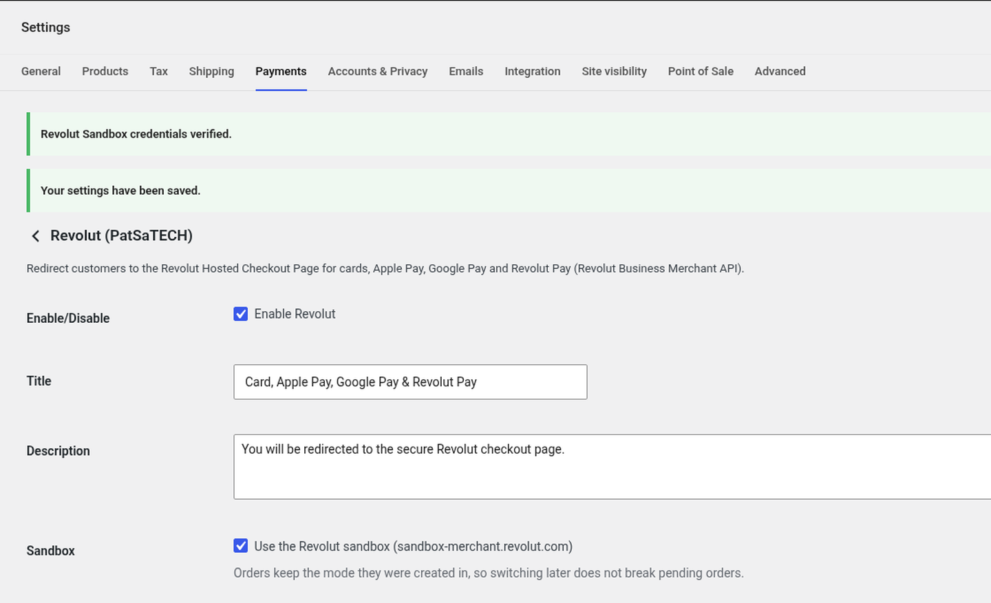 Revolut credentials verified
