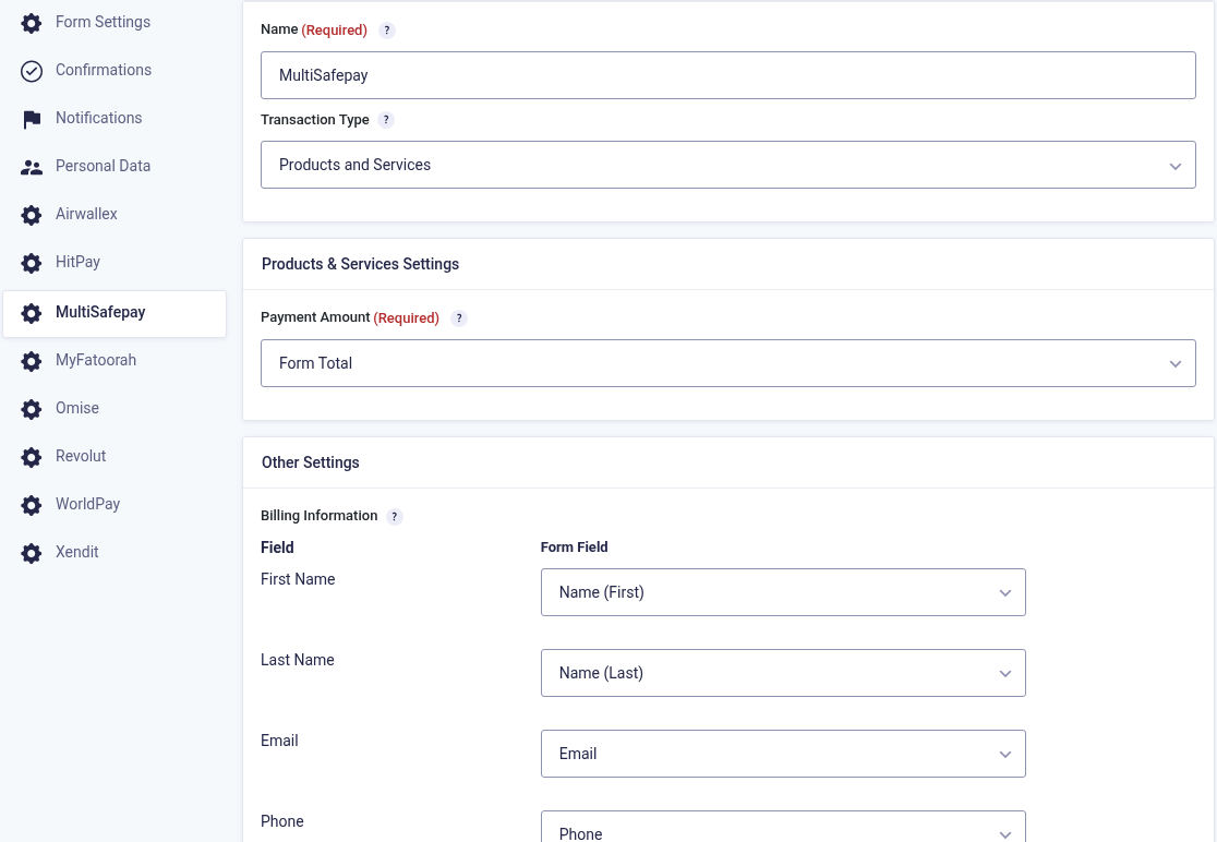 MultiSafepay feed