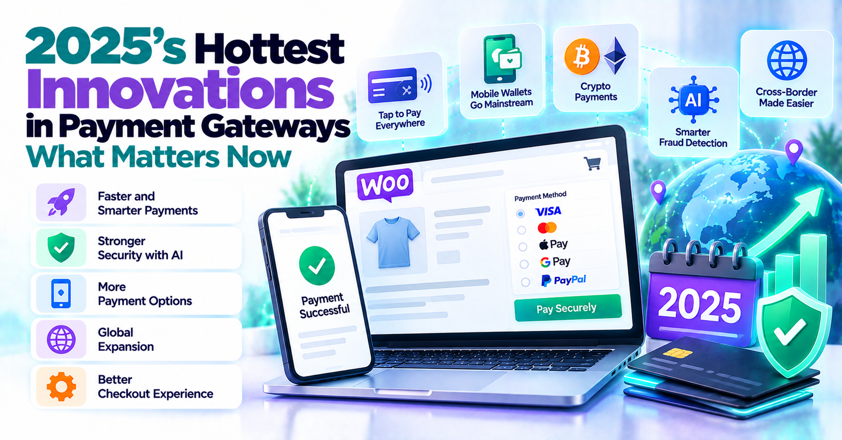 2025's Hottest Innovations in Payment Gateways: What Matters Now — WooCommerce payment infographic