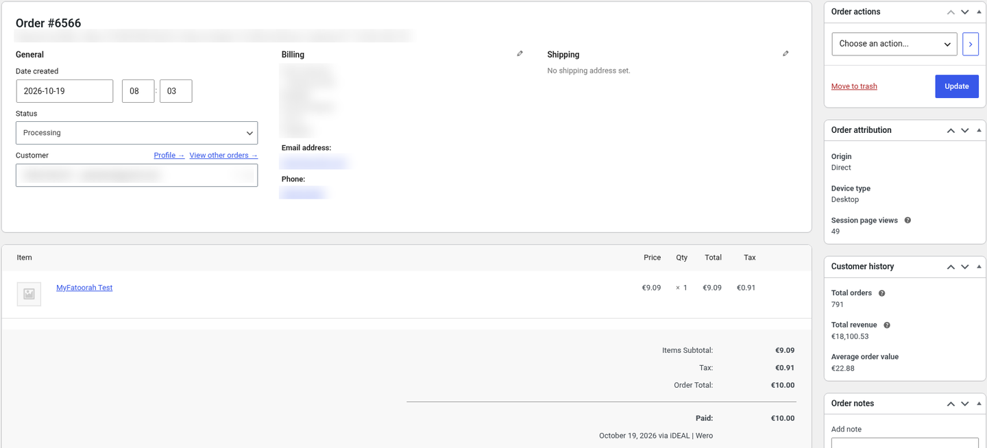 Order paid