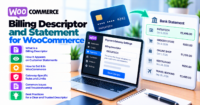 Billing descriptors on WooCommerce: match your brand to what customers see on statements — WooCommerce payment infographic