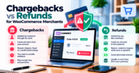Chargebacks vs refunds on WooCommerce: liability, timing, and what to log — WooCommerce payment infographic