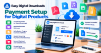EDD payment setup: gateways, instant delivery, and refunds for digital goods — WooCommerce payment infographic