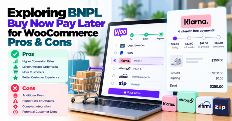 Exploring BNPL (Buy Now Pay Later) For WooCommerce: Pros & Cons — WooCommerce payment infographic