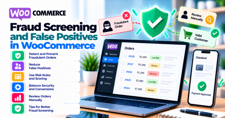 Fraud screening false positives on WooCommerce: AVS, CVV, and velocity without killing conversion — WooCommerce payment infographic