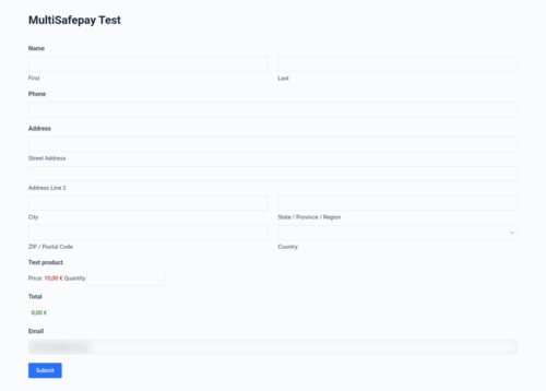 Gravity Forms payment form using MultiSafepay Gravity Forms payment form using MultiSafepay
