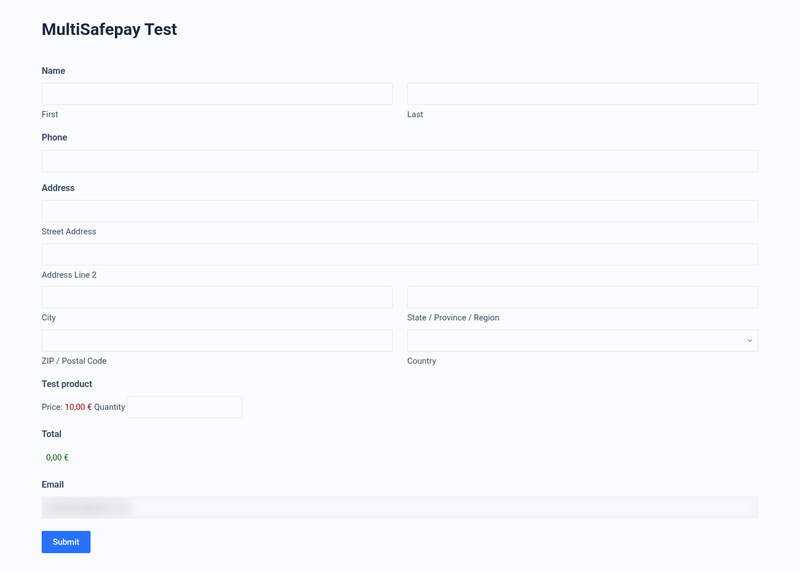 Gravity Forms payment form using MultiSafepay Gravity Forms payment form using MultiSafepay