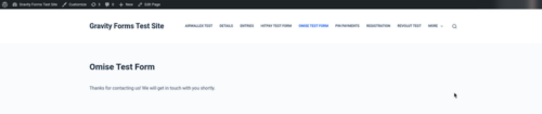 Gravity Forms confirmation after an Omise payment