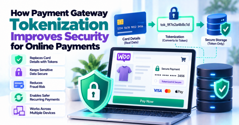 How Payment Gateway Tokenization Improves Security For Online Payments — WooCommerce payment infographic