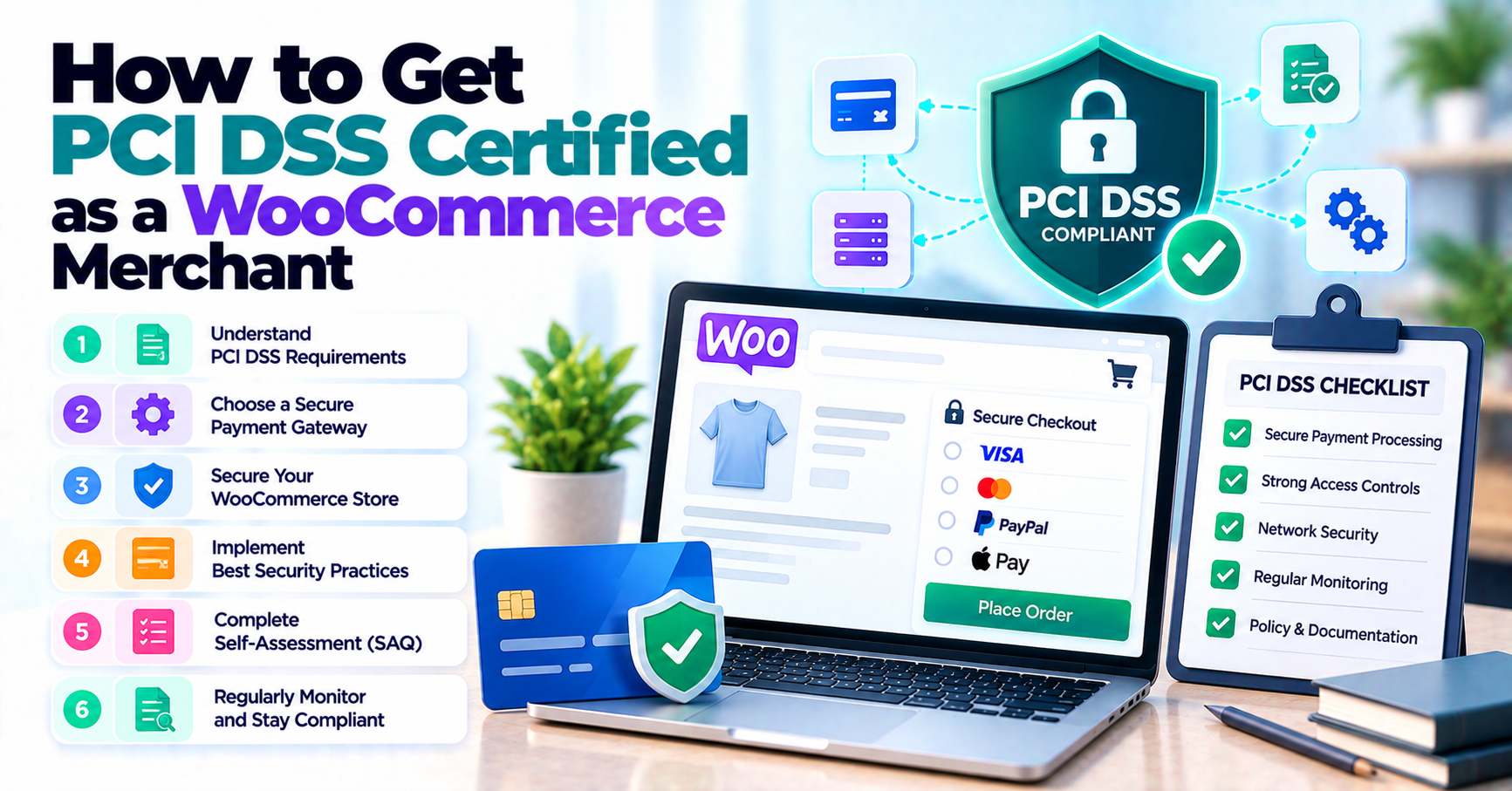 How To Get PCI DSS Certified As A WooCommerce Merchant — WooCommerce payment infographic