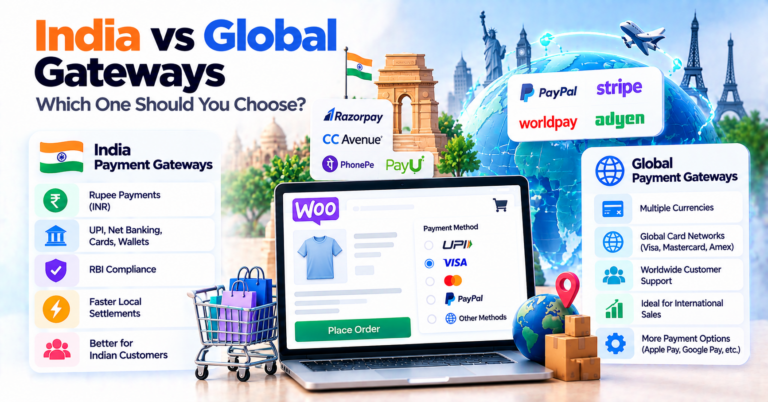 India Vs Global Gateways: Which One Should You Choose? — WooCommerce payment infographic