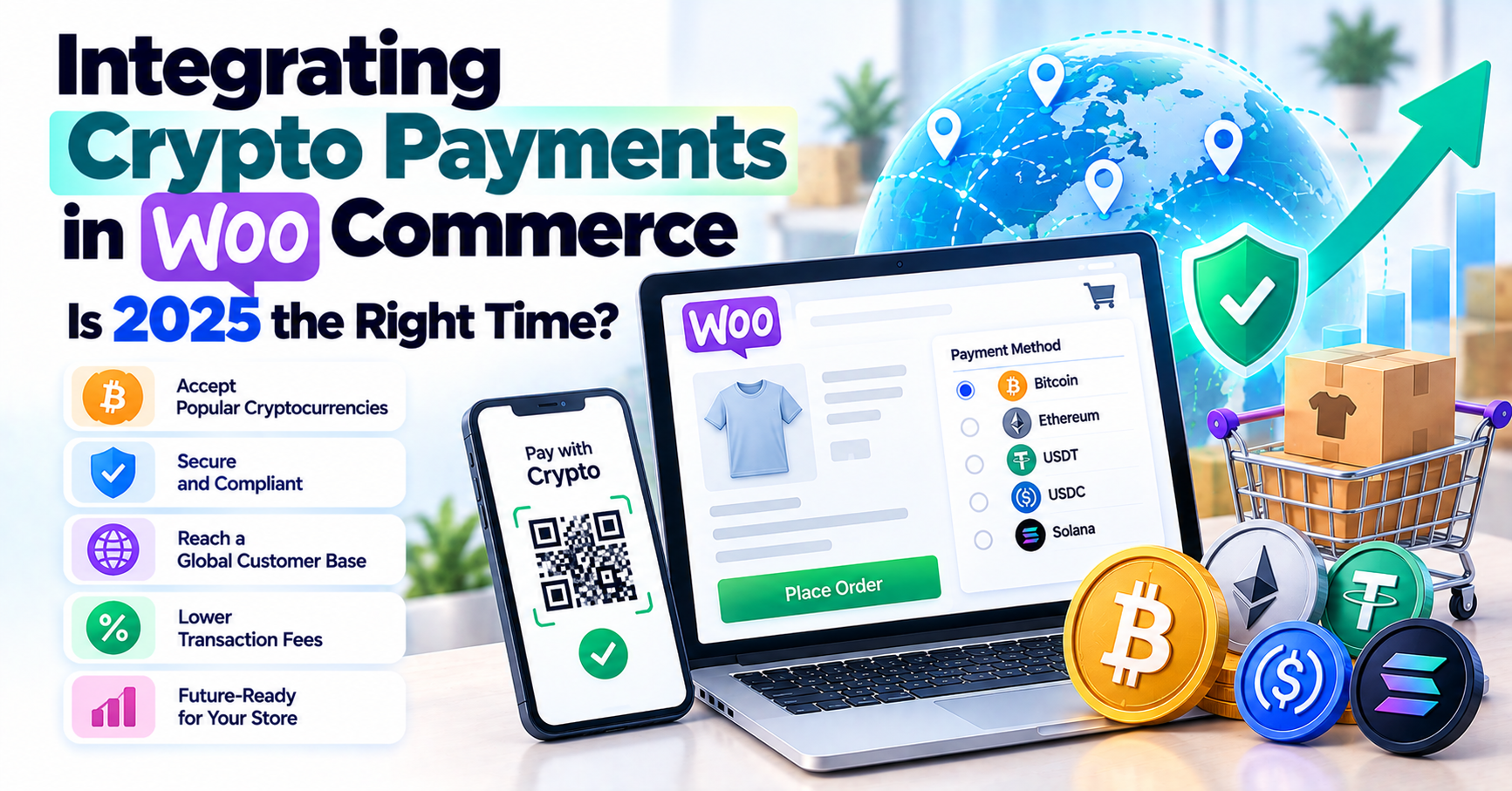 Integrating Crypto Payments In WooCommerce: Is 2025 The Right Time? — WooCommerce payment infographic