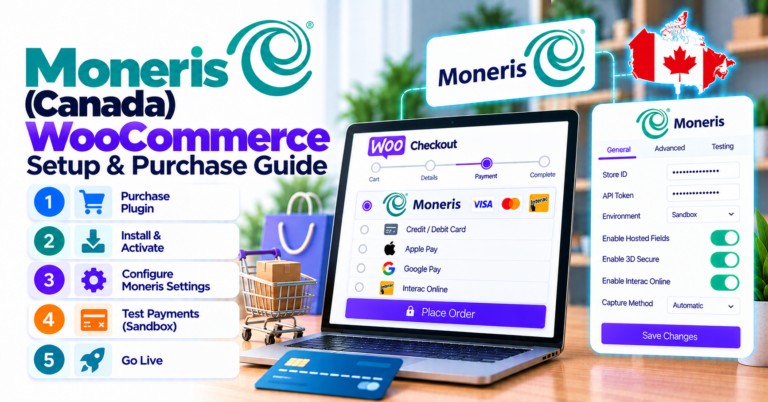 Moneris Canada eSELECTplus WooCommerce setup and purchase guide: checklist before you buy — WooCommerce payment infographic
