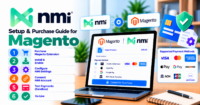 NMI for Magento: how to buy, configure, and test before go-live — WooCommerce payment infographic
