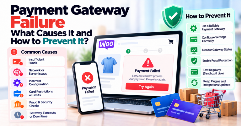 Payment Gateway Failure: What Causes It And How To Prevent It — WooCommerce payment infographic