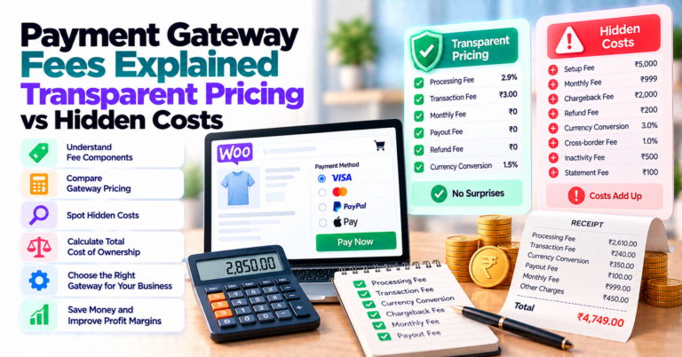 Payment Gateway Fees Explained: Transparent Pricing Vs Hidden Costs — WooCommerce payment infographic