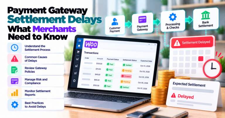 Payment Gateway Settlement Delays: What Merchants Need To Know — WooCommerce payment infographic