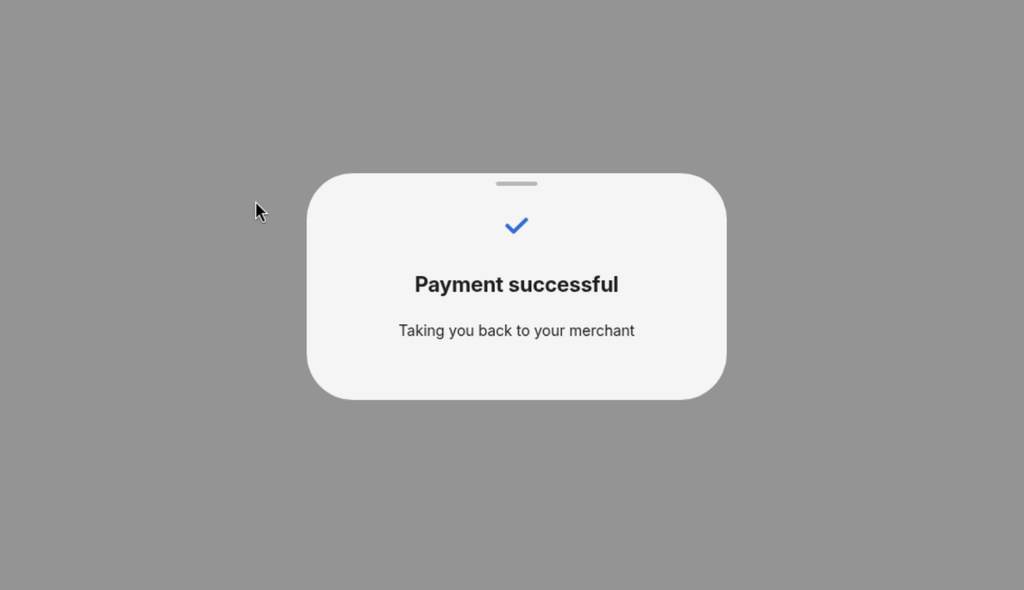 Revolut payment successful screen