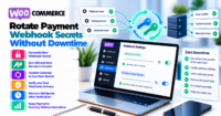 WooCommerce payment-webhook signing-secret rotation from overlap check and dual verification through replay testing, monitoring, and retirement.