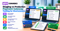 Staging vs production payment testing on WooCommerce: keys, webhooks, and clone discipline — WooCommerce payment infographic