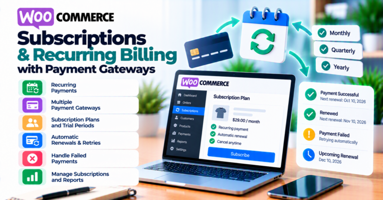 WooCommerce subscriptions and payment gateways: what actually has to work — WooCommerce payment infographic