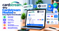 Why buy Cardstream Hosted Form for Easy Digital Downloads: hosted payments for digital goods — WooCommerce payment infographic