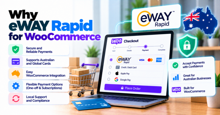 Why eWay Rapid 3.0 merchants should choose a maintained WooCommerce payment gateway plugin — WooCommerce payment infographic