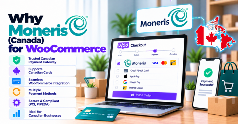 Why Moneris Canada eSELECTplus merchants should choose a maintained WooCommerce payment gateway plugin — WooCommerce payment infographic