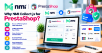 Why buy NMI Collect.js for PrestaShop: tokenized checkout for Network Merchants merchants — WooCommerce payment infographic