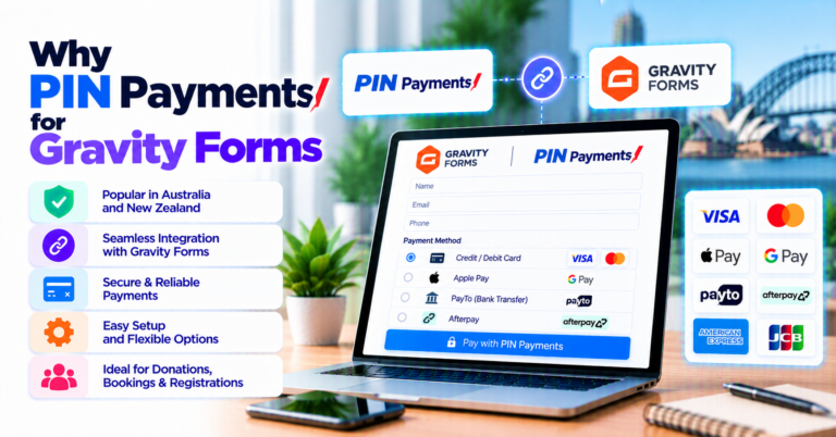 Why buy Pin Payments for Gravity Forms (AU/NZ merchants) — WooCommerce payment infographic