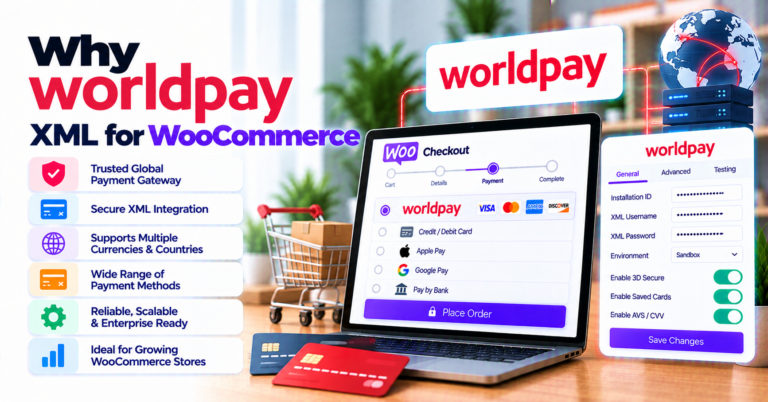 Why Worldpay XML Direct merchants should choose a maintained WooCommerce payment gateway plugin — WooCommerce payment infographic