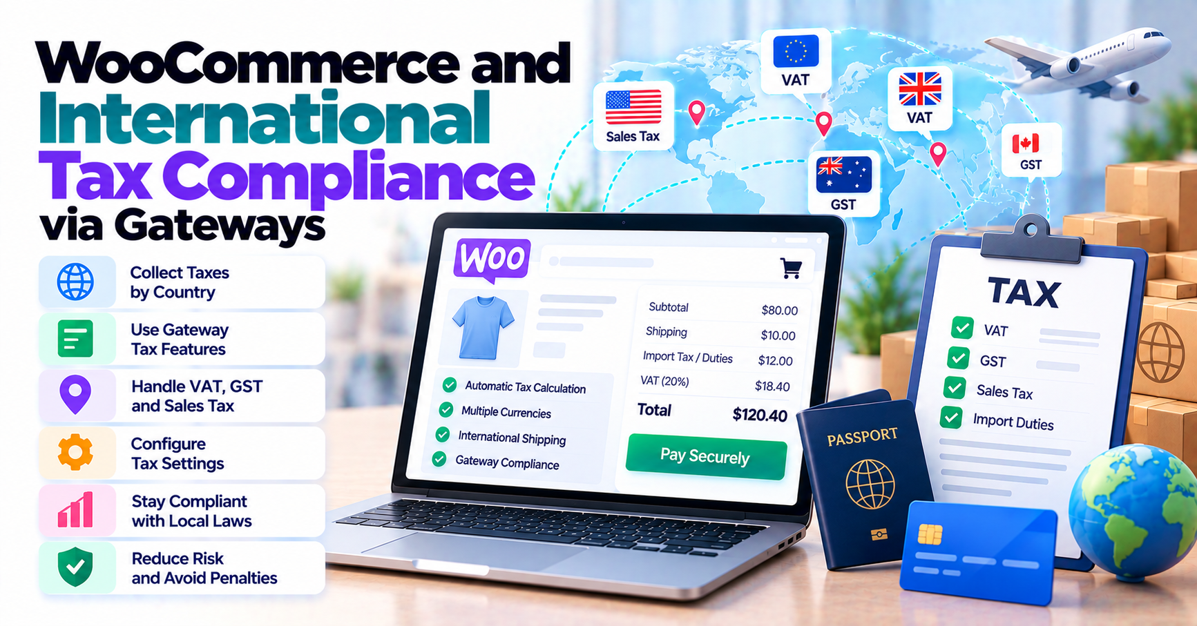 WooCommerce And International Tax Compliance Via Gateways — WooCommerce payment infographic