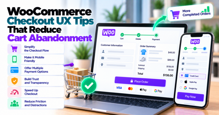 WooCommerce Checkout UX Tips That Reduce Cart Abandonment — WooCommerce payment infographic
