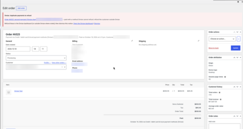 WooCommerce order in Processing after an Omise card payment
