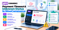 WooCommerce payment-timeout flow that pauses retry, checks the original gateway payment, reconciles webhooks, and chooses the next action.